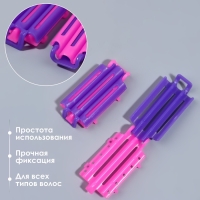 Бигуди для прикорневого объема, 5,7 &times; 3 &times; 1 см, 6 шт, цвет розовый/фиолетовый