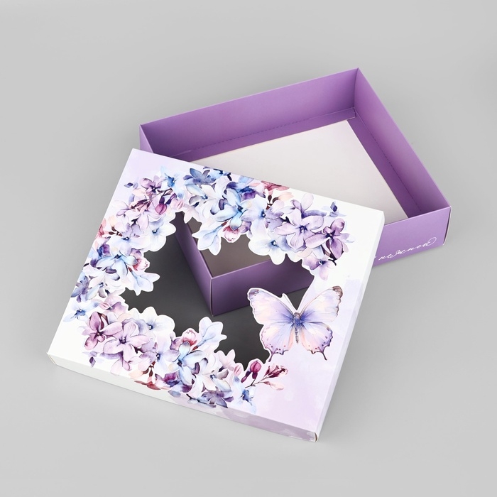 Коробка подарочная &laquo;Цветочное настроение&raquo;, 23.5 х 20.5 х 5.5 см