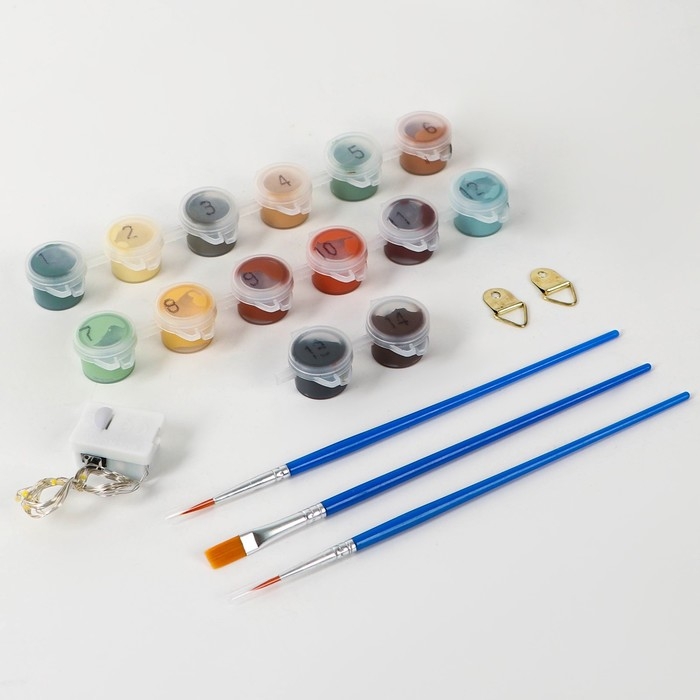 Картина по номерам с подрамником и поталью &laquo;Тропики&raquo;, 20 х 30 см