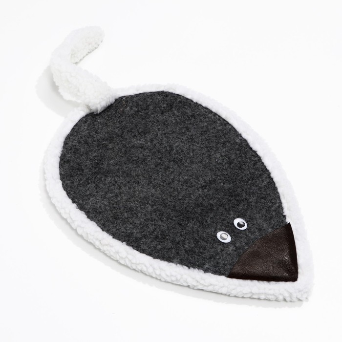 Когтеточка подвесная Когтеточка подвесная "Мышка" с хвостиком-дразнилкой, ковролин, 42 х 26,5 см, микс цветов