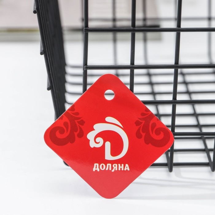 Корзина для хранения Доляна &laquo;Эрин&raquo;, 28&times;22&times;11 см, цвет чёрный