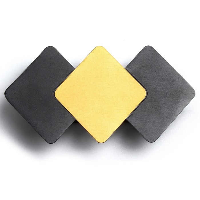 Бра "Алир" LED 4Вт 3000К IP65 черно-золотой 15х3,8х12 см