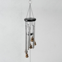 Музыка ветра металл, дерево "Горлянка" 5 трубок 60 см Музыка ветра металл, дерево "Горлянка" 5 трубок 60 см