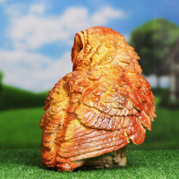 Садовая фигура "Сова" коричневая, 22х24х26см Садовая фигура "Сова" коричневая, 22х24х26см