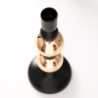 Подсвечник металл на 1 свечу d=2 см "Дельфуза. Два золотых шара" 10х10х22 см