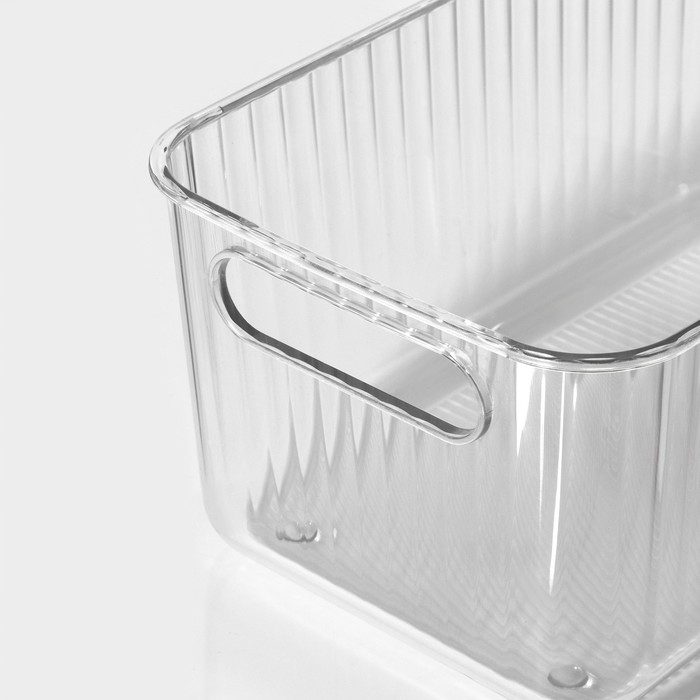 Контейнер для хранения с ручкой LaDо́m &laquo;Кристалл&raquo;, 28,5&times;15,3&times;11 см, цвет прозрачный