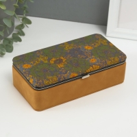 Шкатулка кожзам для украшений "Подсолнухи" пробка 10х18х6 см Шкатулка кожзам для украшений "Подсолнухи" пробка 10х18х6 см