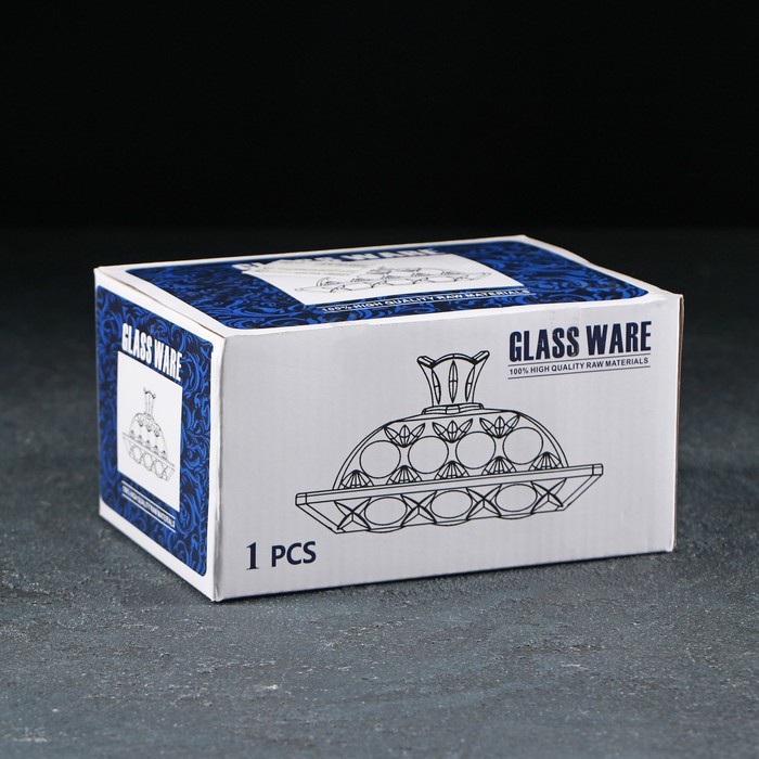 Маслёнка стеклянная Доляна &laquo;Семицвет&raquo;, 15,5&times;11,5&times;8 см