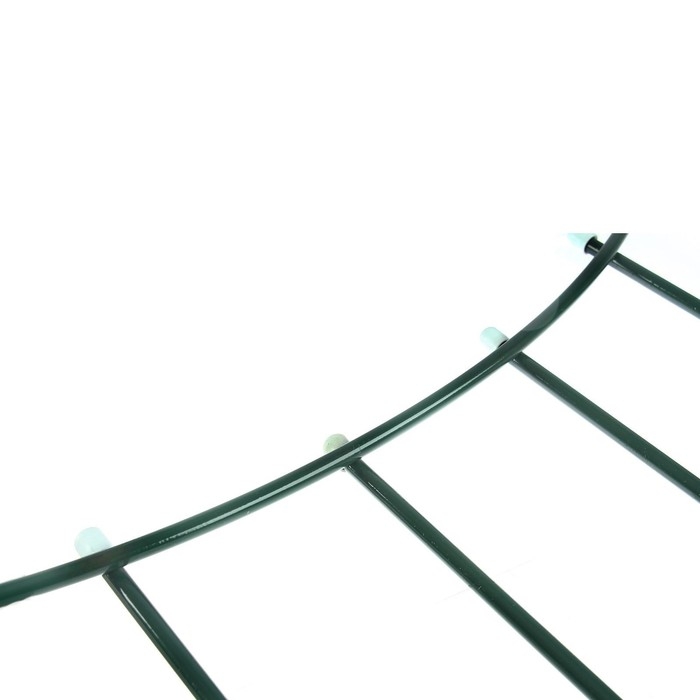 Ограждение декоративное, 60 &times; 410 см, 5 секций, металл, зелёное, &laquo;Горизонталь&raquo;