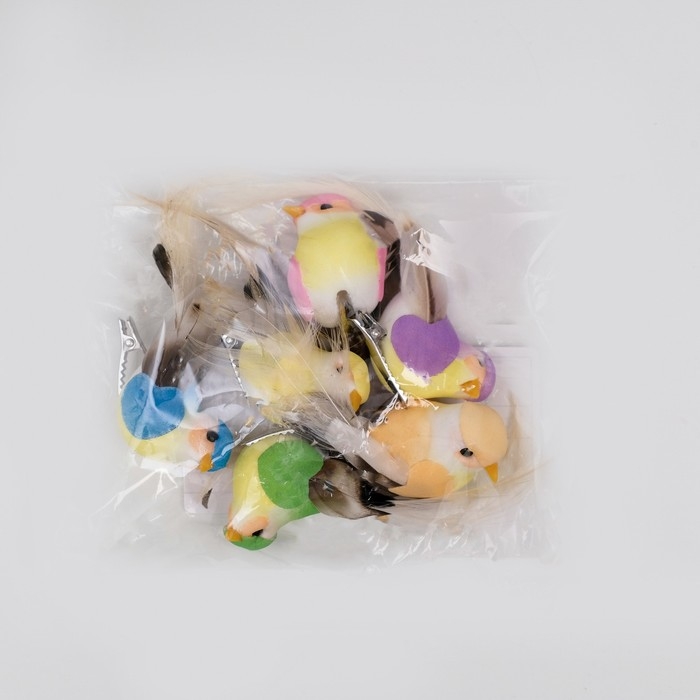 Декор на прищепке Декор на прищепке "Птица", микс, 8,5 х 2, 5 х 3 см