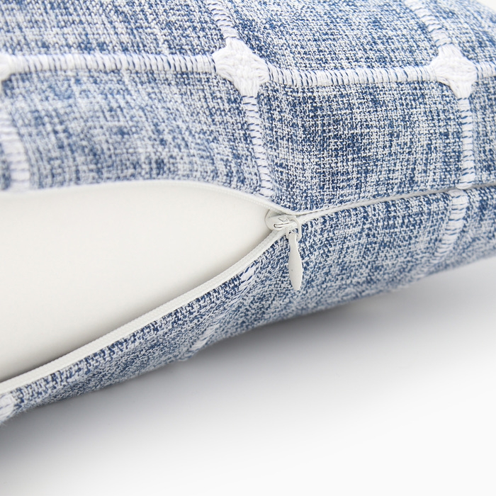 Наволочка декоративная Этель Квадраты цвет синий,45х45 см полиэстер