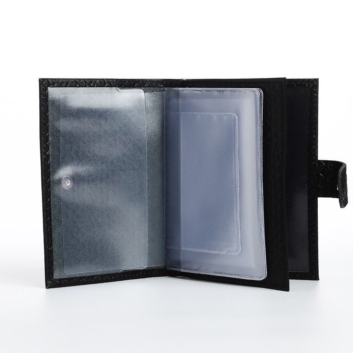 Обложка для автодокументов и паспорта, цвет чёрный Обложка для автодокументов и паспорта, цвет чёрный