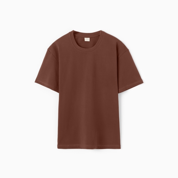 Футболка мужская MINAKU, цвет коричневый, размер 50-52