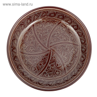 Ляган Риштанская Керамика "Узоры", 25 см, коричневый Ляган Риштанская Керамика "Узоры", 25 см, коричневый