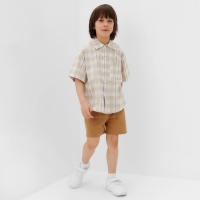 Рубашка для мальчика KAFTAN "Клетка", размер 32 (110-116)