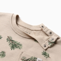 Новый год. Джемпер Крошка Я "Еловые веточки", рост 68-74 см