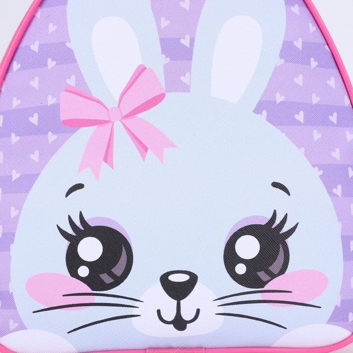 Рюкзак детский для девочки «Кролик с бантиком», р-р. 23х20,5 см Рюкзак детский для девочки «Кролик с бантиком», р-р. 23х20,5 см