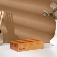 Набор разделочных досок на подставке 2 шт: 38&times;18, 28&times;18 см, пропитаны минеральным маслом, берёза