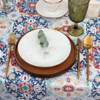 Скатерть Доляна &laquo;Узоры&raquo; 145х220 см, 100% п/э