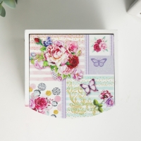 Шкатулка дерево с зеркалом "Бабочки и розы" 10,5х10,8х7 см Шкатулка дерево с зеркалом "Бабочки и розы" 10,5х10,8х7 см