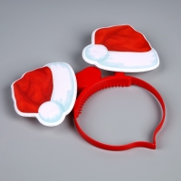 Ободок светодиодный "Колпак" 18x16x3 см, 2 LED, батарейки AG10x3 (в комплекте), мерцание, свечение мульти Ободок светодиодный "Колпак" 18x16x3 см, 2 LED, батарейки AG10x3 (в комплекте), мерцание, свечение мульти