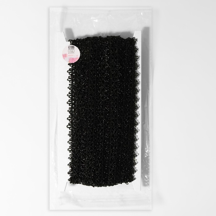 Тесьма декоративная, 20 мм, 10 ± 1 м, цвет чёрный Тесьма декоративная, 20 мм, 10 ± 1 м, цвет чёрный