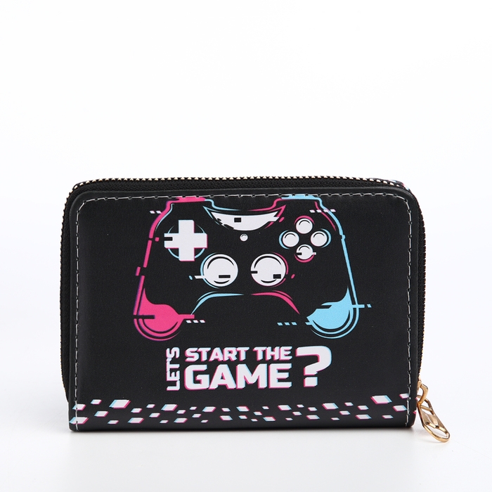 Кошелёк детский на молнии &laquo;Выбражулька&raquo;, цвет чёрный