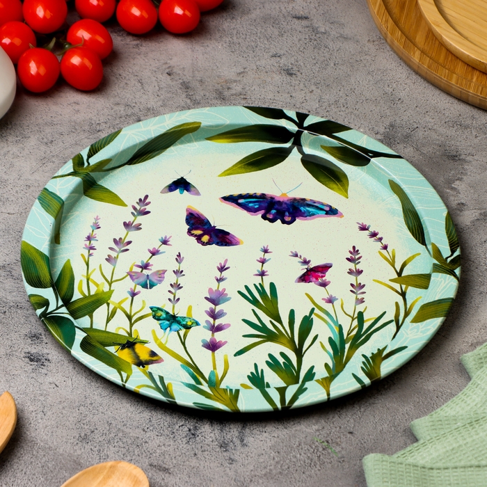 Поднос &laquo;Идиллия&raquo;, 28 х 1,6 х 0,32 см, металл