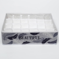Органайзер для хранения белья, кофр 24 ячейки «Beautiful», 35 х 30 х 10 см. Органайзер для хранения белья, кофр 24 ячейки «Beautiful», 35 х 30 х 10 см.