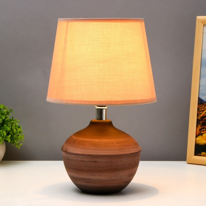 Лампа настольная 16412/1 E14 40Вт кофе 20х20х30 см RISALUX