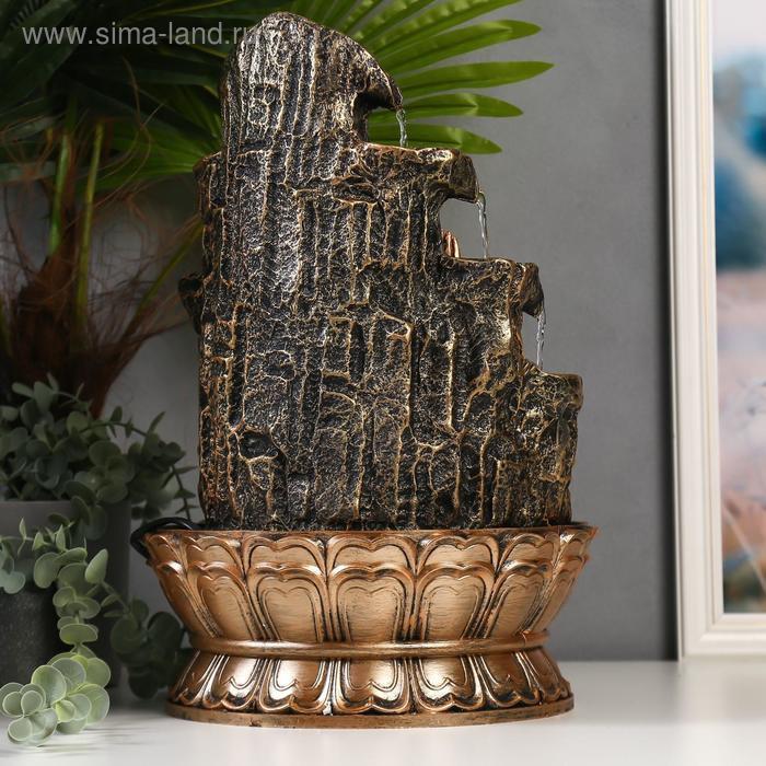 Фонтан настольный от сети, подсветка Фонтан настольный от сети, подсветка "Шива у скалы с водопадом" 42х28х28 см