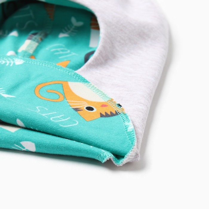 Шапка-шлем детский, цвет серый, размер 44-46 Шапка-шлем детский, цвет серый, размер 44-46