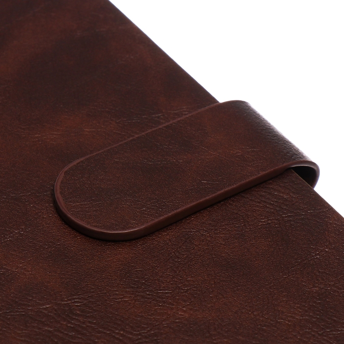 Органайзер на гребне, А5, 80л, клетка, обл.кожзам, с хлястиком, коричневый Органайзер на гребне, А5, 80л, клетка, обл.кожзам, с хлястиком, коричневый