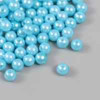 Набор бусин "Жемчуг" d 8 мм, 250 гр, серо-голубой