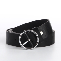 Ремень женский, ширина 3,5 см, винт, пряжка металл, цвет чёрный Ремень женский, ширина 3,5 см, винт, пряжка металл, цвет чёрный