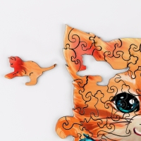 Пазлы деревянные фигурные детские &laquo;Кот на мопеде&raquo;, 96 элементов