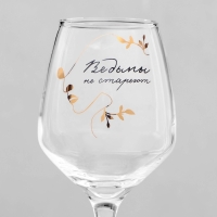 Бокал для вина &laquo;Ведьмы не стареют&raquo;, 350 мл, тип нанесения рисунка: деколь