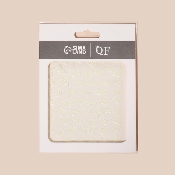 Наклейки для ногтей «Бабочки», флуоресцентные, цвет белый Наклейки для ногтей «Бабочки», флуоресцентные, цвет белый