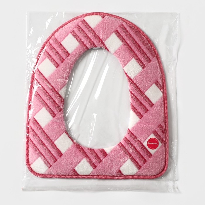 Чехол на сиденье для унитаза на липучках Доляна &laquo;Универсал&raquo;, 35&times;43 см, цвет МИКС