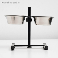 Регулируемая подставка 30 см с 2 мисками по 850 мл