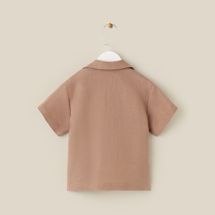 Костюм детский домашний (рубашка и шорты) SL HOME р 34 (122-128), кофейный Костюм детский домашний (рубашка и шорты) SL HOME р 34 (122-128), кофейный