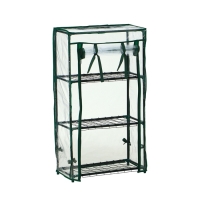 Парник-стеллаж, 3 полки, 80 &times; 24 &times; 46 см, металлический каркас d = 12 мм, чехол плёнка 80 мкм, Greengo