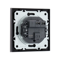 Выключатель TOT Glossy Glass, 10 А, 1 клавиша, скрытый, стекло, черный Выключатель TOT Glossy Glass, 10 А, 1 клавиша, скрытый, стекло, черный