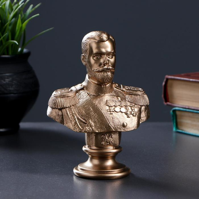 Бюст Николай II бронза 6х14х6см Бюст Николай II бронза 6х14х6см