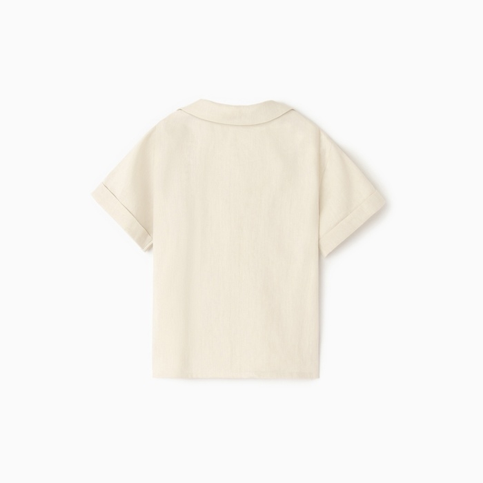 Рубашка для мальчика Крошка Я Linen, р. 92-98, молочный