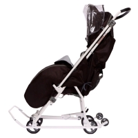 Санки-коляска &laquo;Наши детки 3-1К&raquo;, принт: в горошек шоколадный