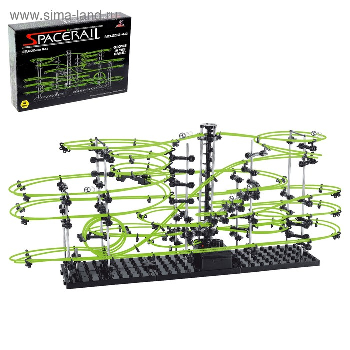 Конструктор динамический &laquo;Трек Марблс&raquo;, светится в темноте, размер трассы 2200 см, 488 деталей