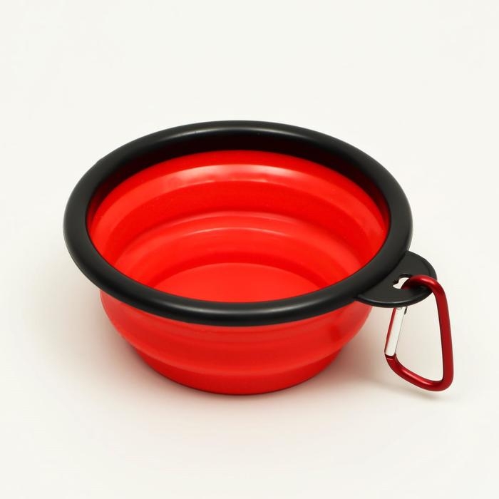 Миска силиконовая, складная, 250 мл, 11 см, красная Миска силиконовая, складная, 250 мл, 11 см, красная