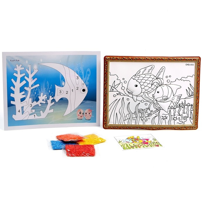 Набор для творчества: аппликация EVA крошкой и раскраска - наклейки &laquo;Подводный мир&raquo;