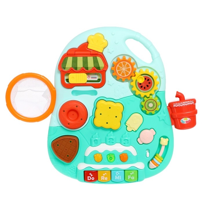 Столик-ходунки 4 в 1, звук, цвет голубой